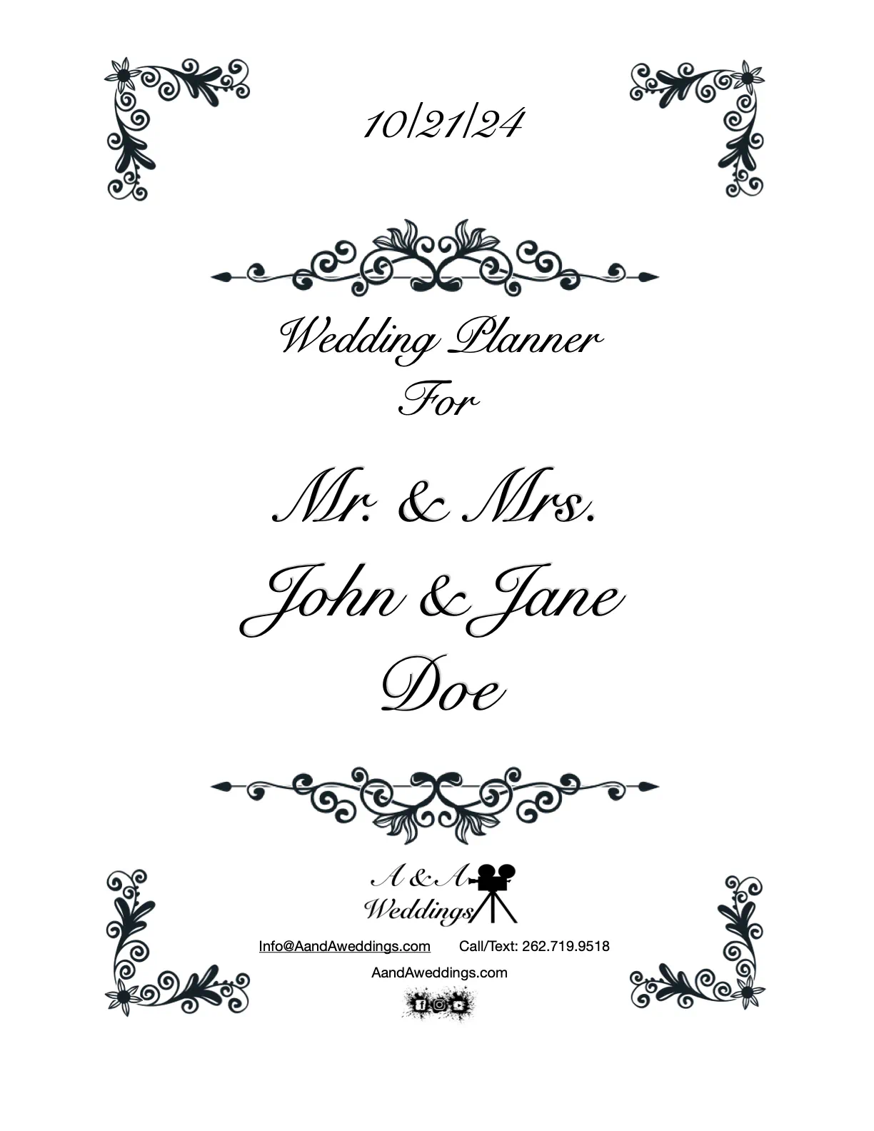 Wedding planner guidebook from wedding videographers