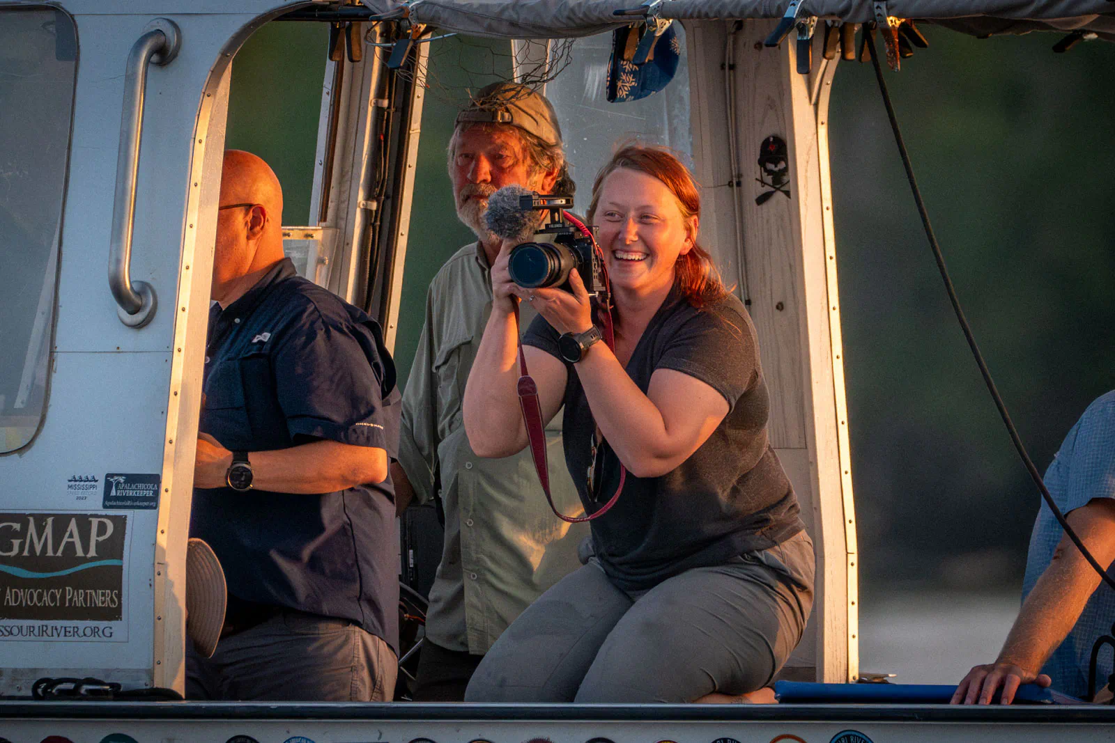 photographer on boat