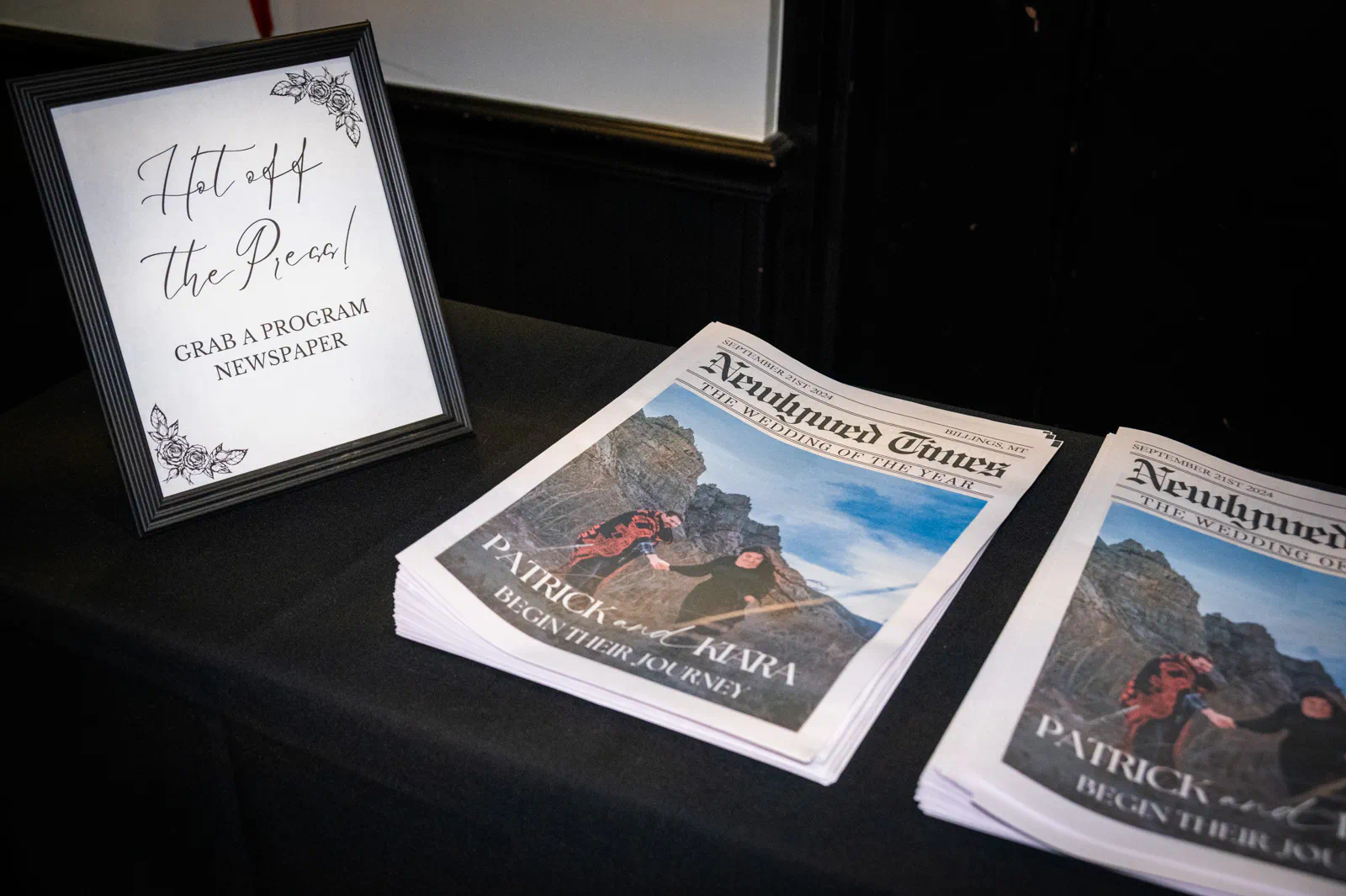 Wedding newspapers idea