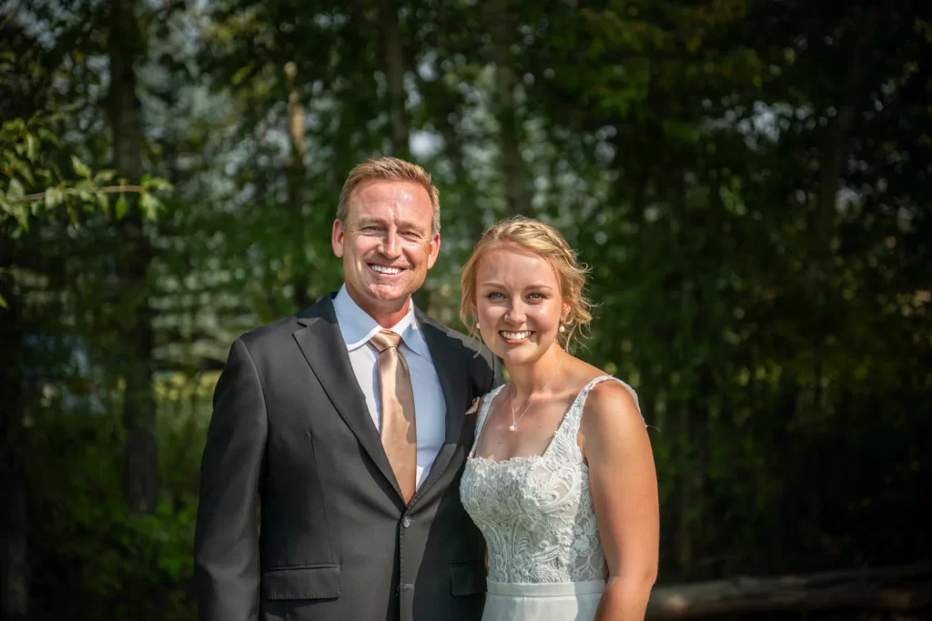 Bride and father portrait