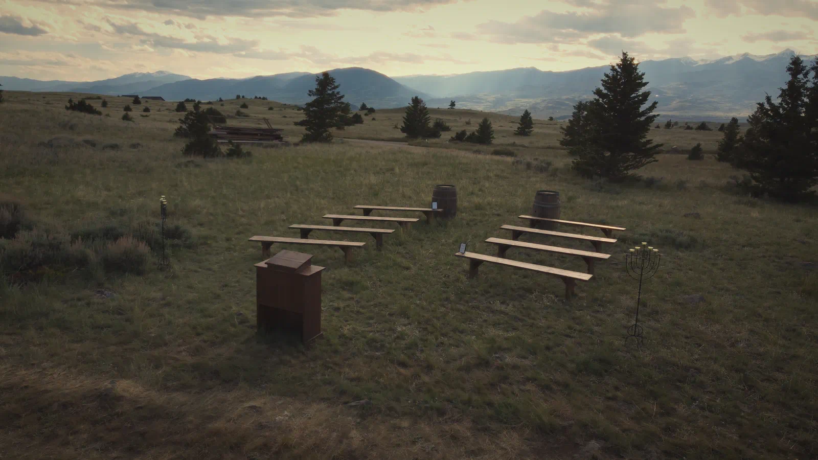 Cassie Alec Highlight Video 25-07-02_01_00_18_11_result Ceremony setup at Yellowstone Film Ranch, Montana
