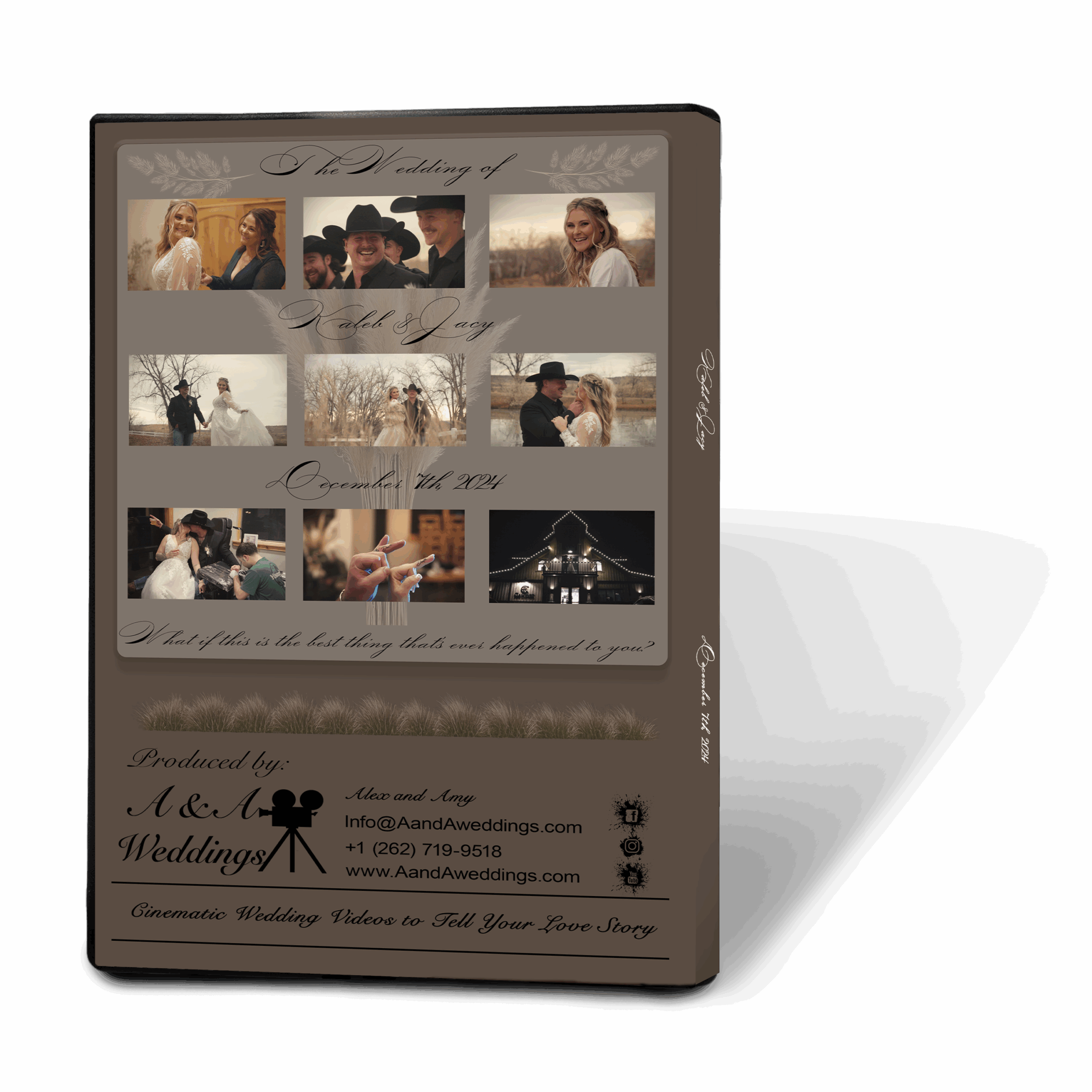 wedding video DVD back cover