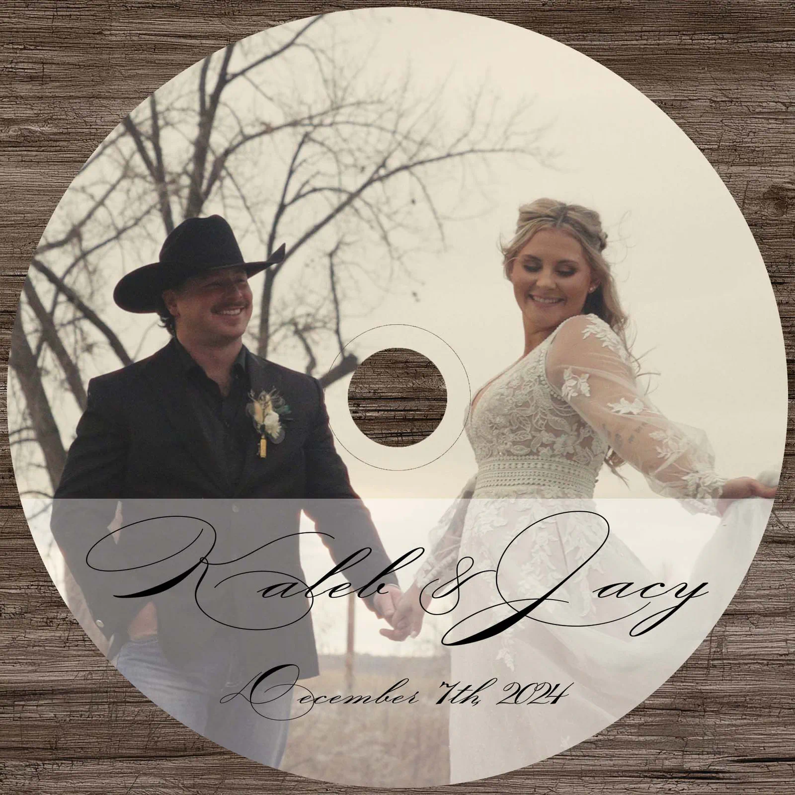 Wedding film DVD label