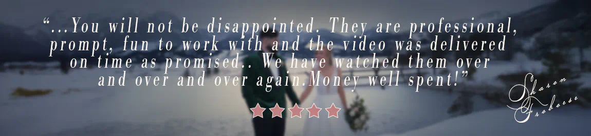 Wedding videography 5 star review for A&A Weddings in Montana