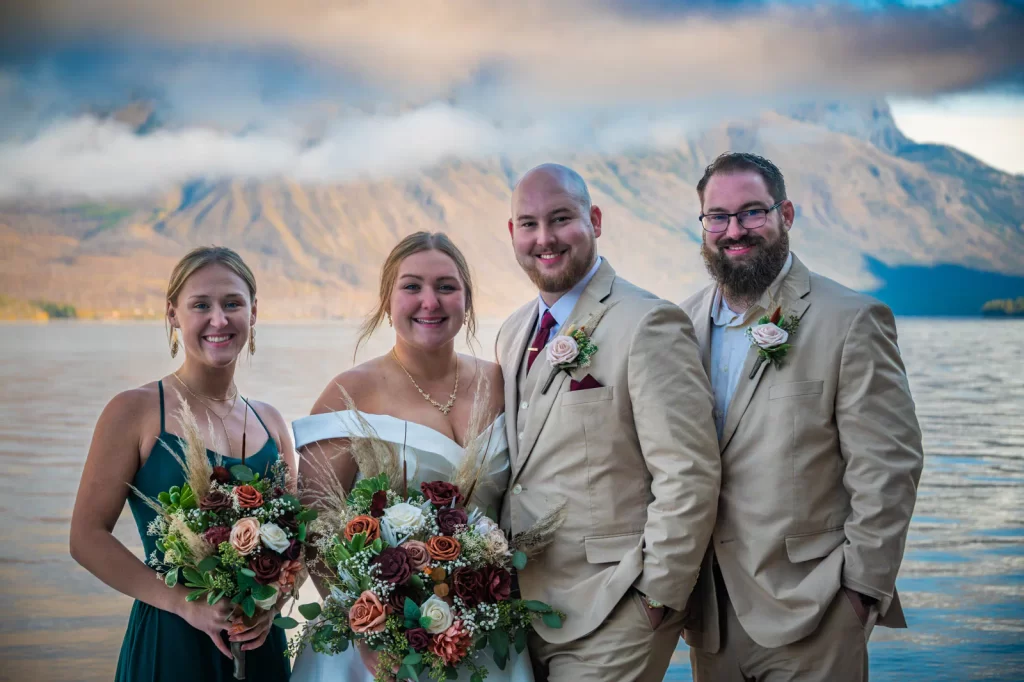 Wedding party in Glacier National Park